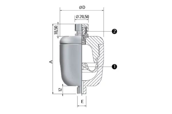 SAIP Akumulator membranowy typ L/LAV 210/330 bar 0.025 l
