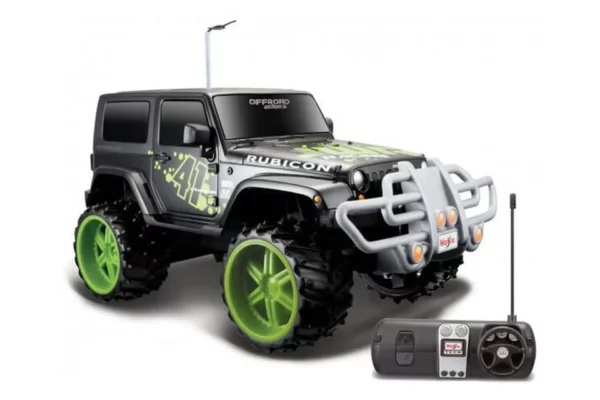 Samochód Jeep Wrangler Rubicon RC zielony/czarny/biały w skali 1:16