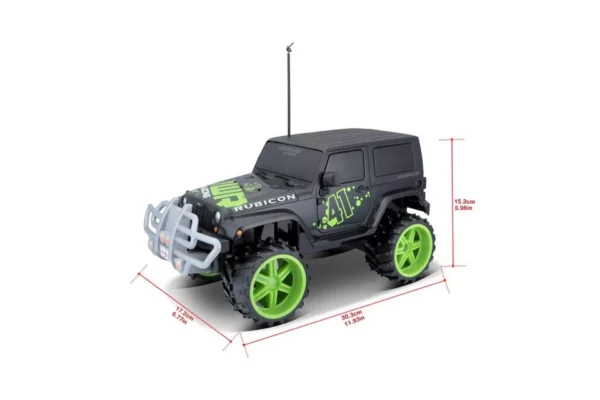 Maisto Samochód Jeep Wrangler Rubicon RC zielony/czarny/biały w skali 1:16