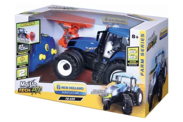 Maisto Ciągnik New Holland T8.320 z pługiem śnieżnym, RC, skala 1:16