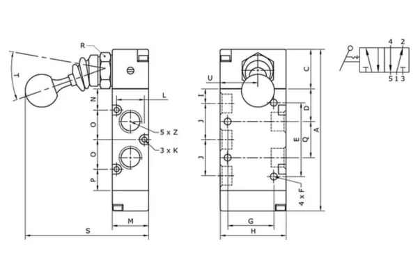 Towar Zaw. ręczny dźwig. 5/2-dr.1/4"