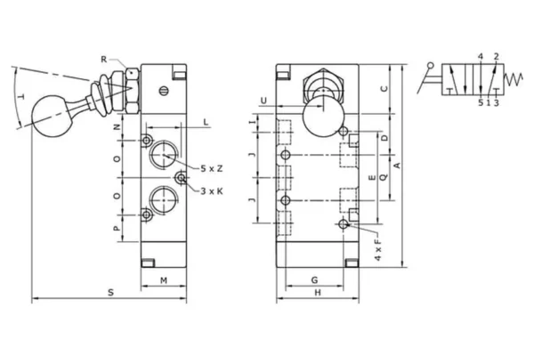 Towar Zaw. ręczny dźwig. 5/2-dr.1/4"