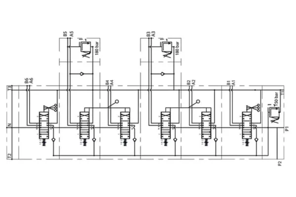 gopart Rozdzielacz hydrauliczny sekcyjny Mikrus - 6 sekcji