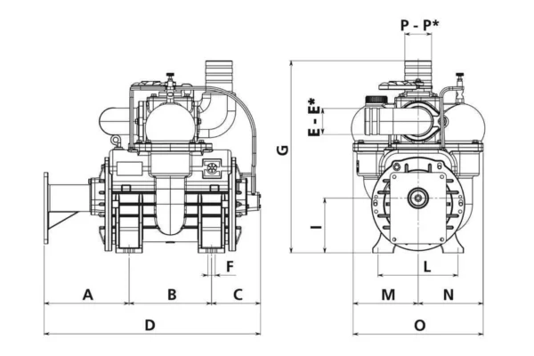 Battioni Pagani Napęd hydrauliczny kompresora z automatycznym smarowaniem Ballast BP