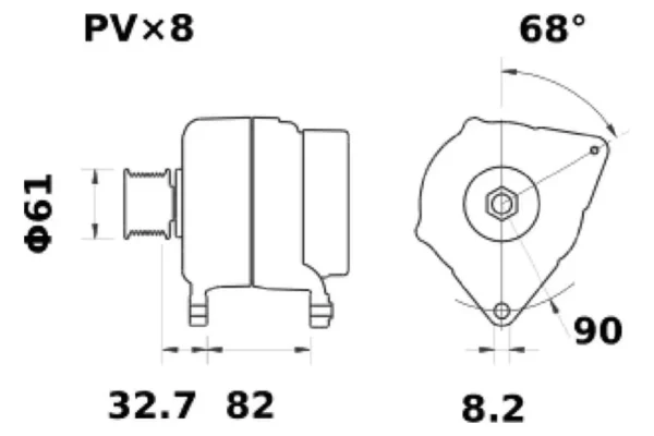 Mahle Alternator 14V 200A