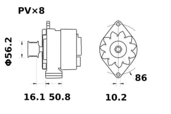 Mahle Alternator 14V 120A