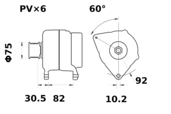 Mahle Alternator 14V 120A