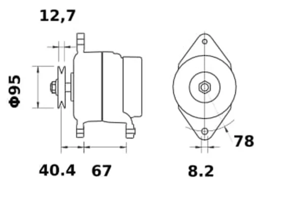 Mahle Alternator 14V 45A