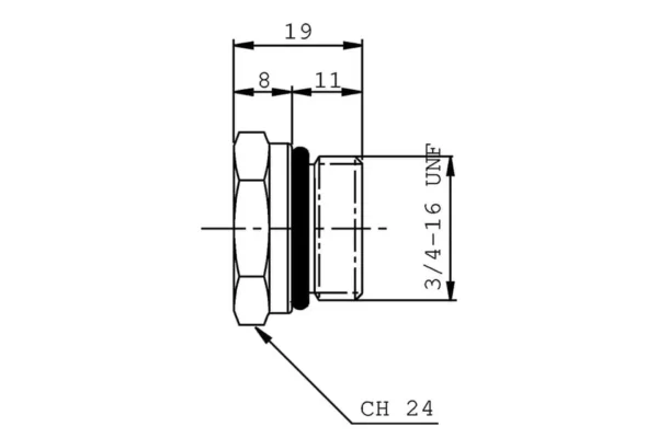 Burnett & Hillman Zatyczka MPP 3/4" UNF