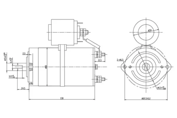 Towar Silnik 12 VDC 800 W z przekaźnikiem