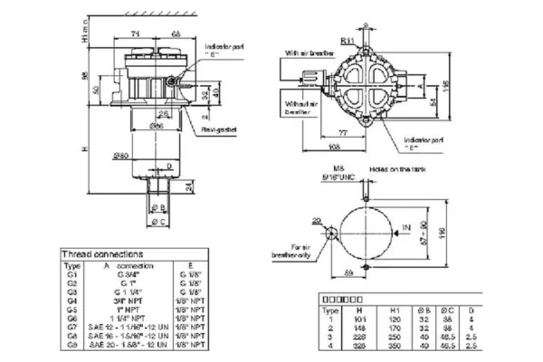 MP Filtri Filtr powrotny MPT110/3-M-A-G2