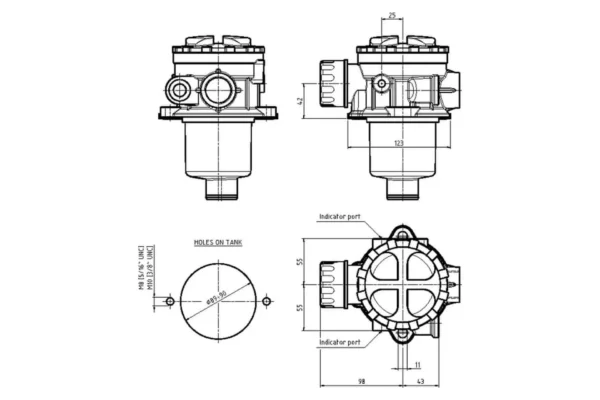 MP Filtri Filtr powrotny MPT110-2C-A-G2-P10