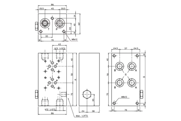 Eurofluid Podstawa stopy MR 3-5-GZCA NG-6 unt