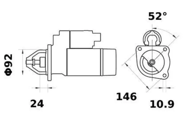 Mahle Rozrusznik, 12V 4.2kW