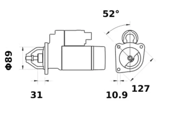 Mahle Rozrusznik 12V 4.0kW