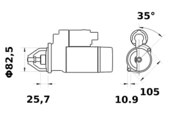 Mahle Rozrusznik 12V 2.6kW Z-9 Mahle