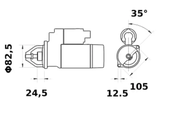 Mahle Rozrusznik 9V 2.0kW Z-9 Mahle