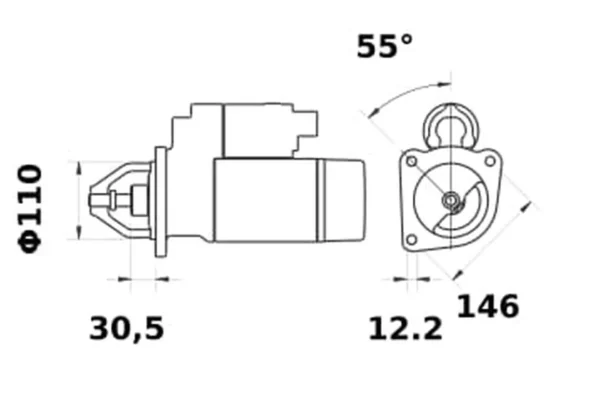 Mahle Rozrusznik 12V 2.6kW Z-9