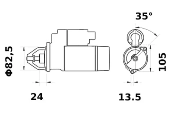 Mahle Rozrusznik 12V 2.7kW Z-10 Mahle