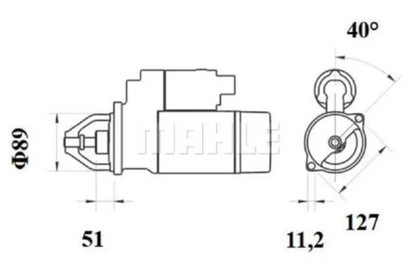 Mahle Rozrusznik 12V 4kW