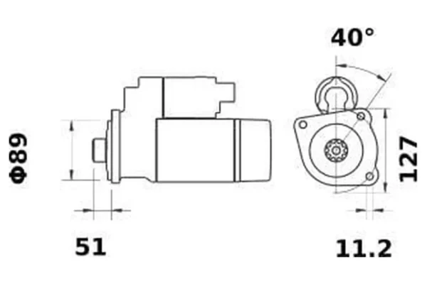 Mahle Rozrusznik 12V 3.2kW