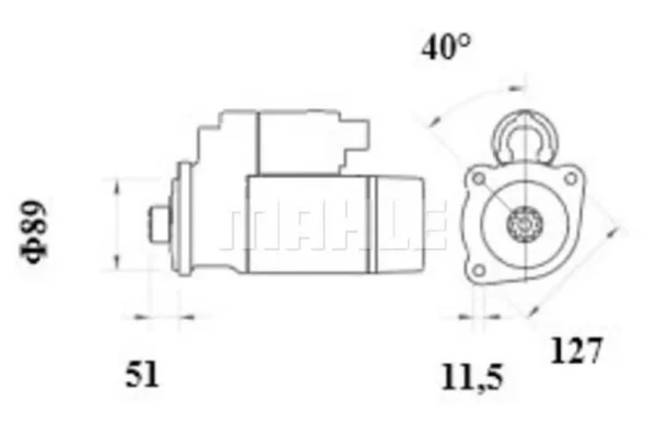 Mahle Rozrusznik 12V 3.0kW