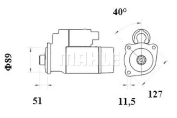 Mahle Rozrusznik 24V 4.8kW