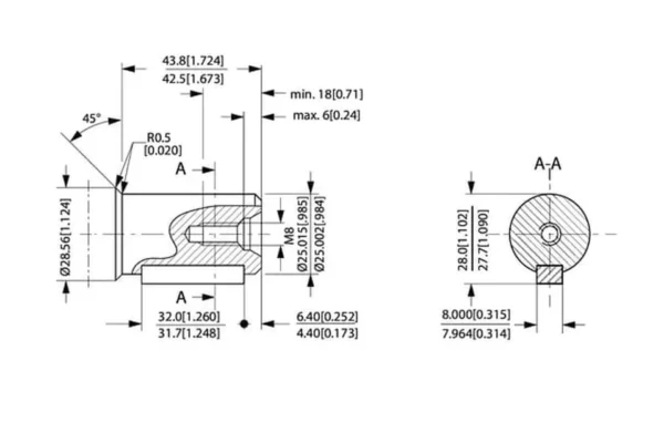 Danfoss Silnik orbitalny , wał O25 A2