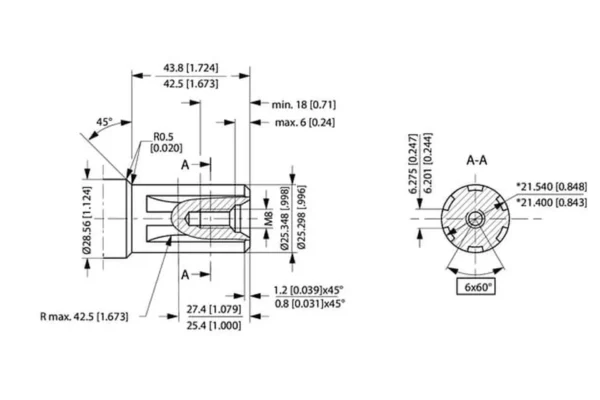 Danfoss Silnik orbitalny wał 1" Z6 A2