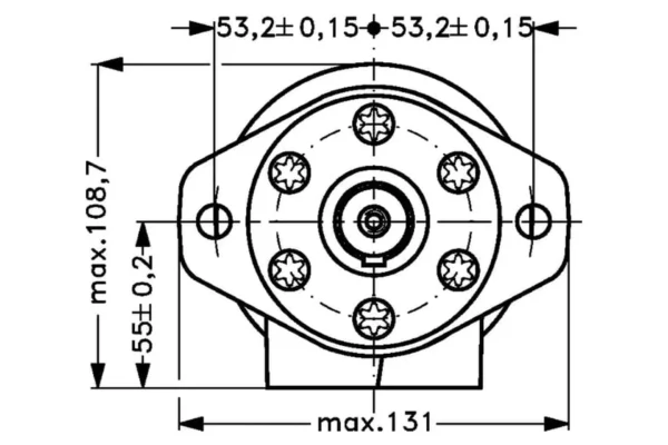 Danfoss Silnik orbitalny OMR200, oś o25