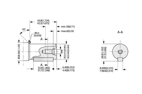 Danfoss Silnik orbitalny wał O25 A2 tył