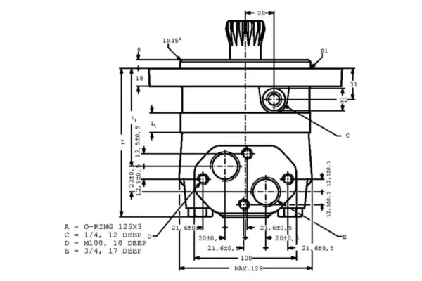 Danfoss Silnik orbitalny, wersja krótka