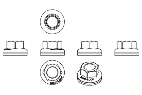 Nord - Lock Nakrętka śruby koła stalowa ocynk kl. 10 M22x1.50 Nord-Lock