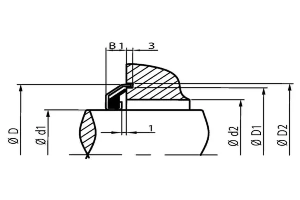 Towar Uszczelnienie Alphaseal RCL, 60 x 82 x 5,5 mm