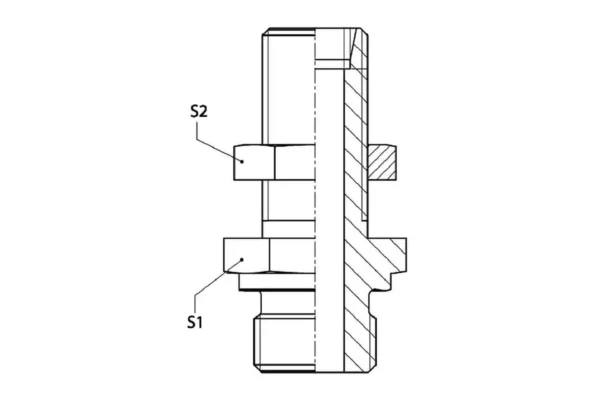 Voss Złącze grodziowe proste M30x2 20S R3/4"