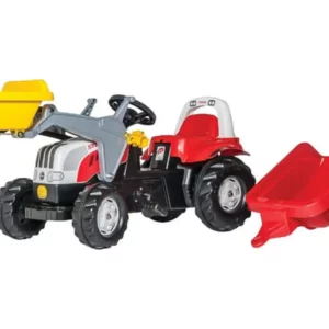Traktor RollyKid Steyr z ładowaczem czołowym i przyczepą