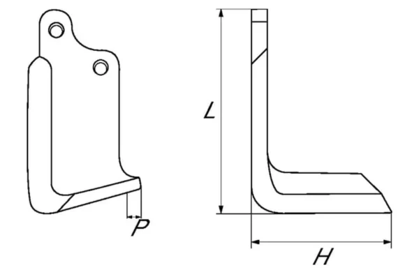 Towar Nóż frezujący lewy 224x140x80mm 8mm pasuje do Maschio