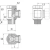 Voss Kątowa złączka gwintowana obrotowa 8S-1/4" BSP