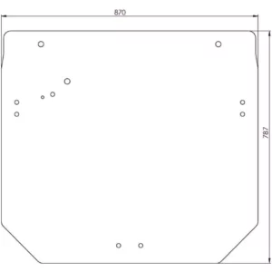 Szyba tylna 11-otworowa