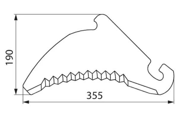 Towar Nóż rotora prasy, 355 x 190 x 5, pasuje do Claas