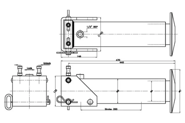 Towar Stopa podporowa hydrauliczna 85-250CS z szybkozłączem