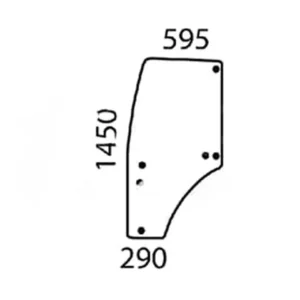 Szyba drzwiowa kompletna JD