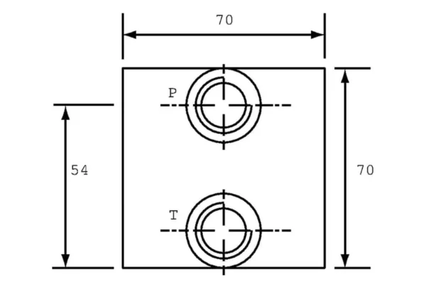 Eurofluid Płyta zaworu Cetop 03 - NG6, MR-36-GZC przyłącze dolne 3/8"