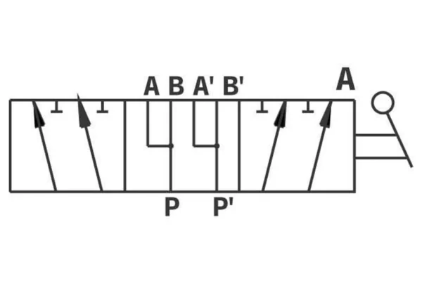 Oleodinamica Marches Rozdzielacz obrotowy 6-drogowy, typ B 3/4 BSP