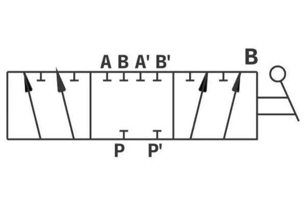 Oleodinamica Marches Rozdzielacz obrotowy 6-drogowy, typ B 3/4 BSP