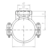 VdL Opaska do nawiercania rurociągów PP 75mm x 1" GW