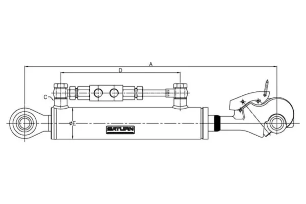 Towar Łącznik górny hydrauliczny z hakiem TCVNN, 440 mm kat. 1