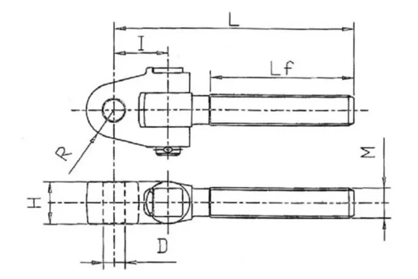CBM Końcówka przegubowa łącznika górnego, 1-3/4" P 35,0 mm