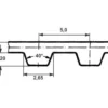 Optibelt Pas zębaty ZRM T5 10 mm, 100 zębów