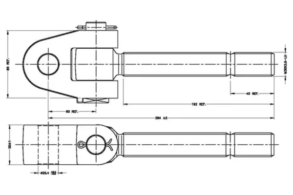 Towar Końcówka przegubowa łącznika górnego, M30x3.5 lewa 25.4 mm